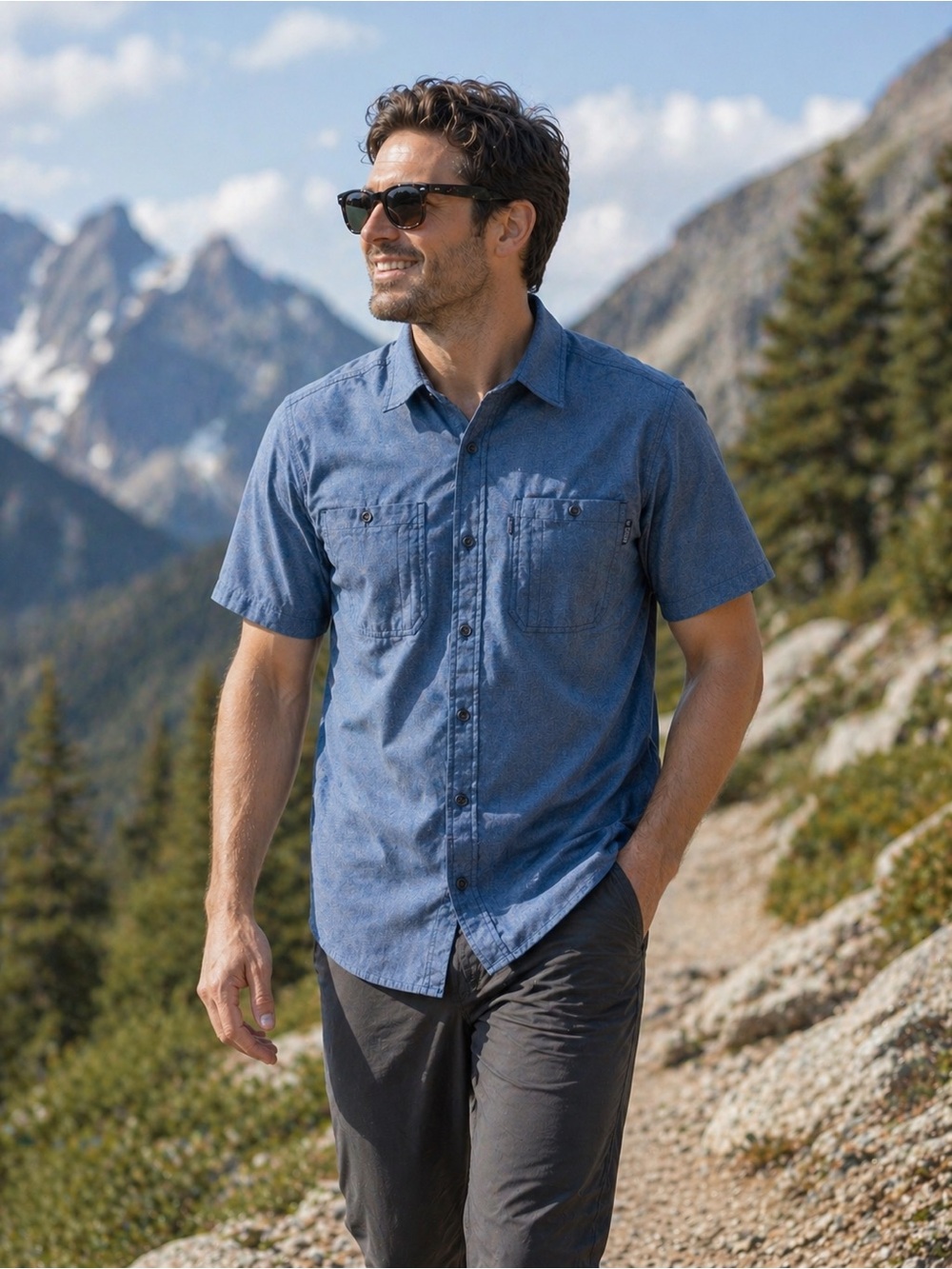 OUTDOOR RESEARCH Men’s Wayward Short Sleeve Shirt Large Hiking
